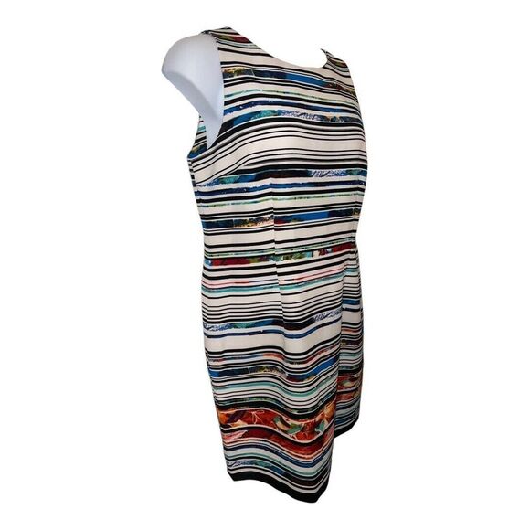 AGB Dress Women’s Sleeveless Casual - Multicolored Striped - Size 6 - Picture 2 of 4